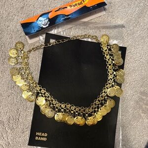 Halloween Gold Coin Charm headband